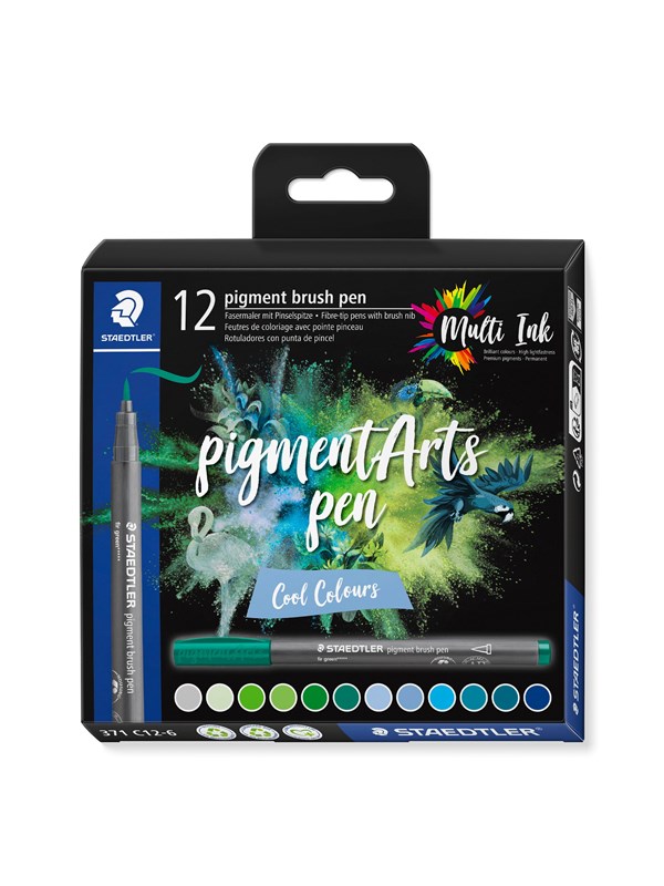 Staedtler pigment brush pen Cool Col 12pcs