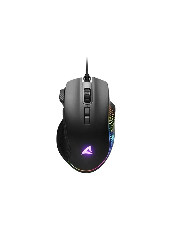 Sharkoon SHARK Force 3 - mouse - USB - black - Mus - Optisk - 8 - Svart