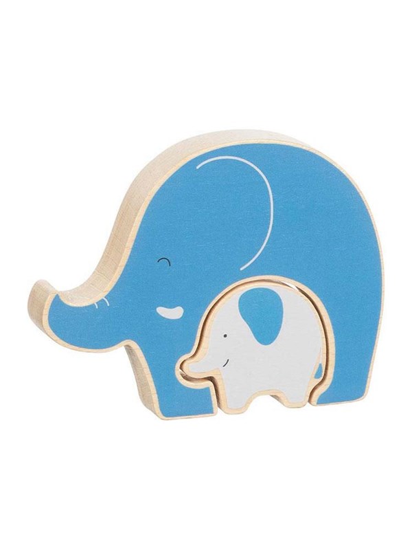 Goki Wooden Puzzle Standing Elephant 2 pcs. Tre