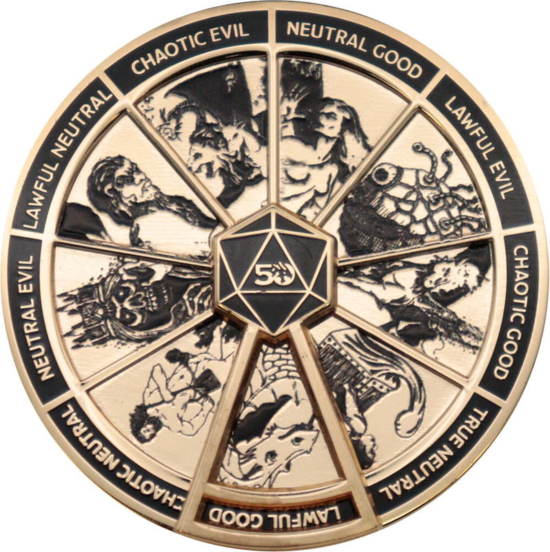 FaNaTtik - Dungeons & Dragons 50th Anniversary Antique Gold Spinner - Pin/Merke