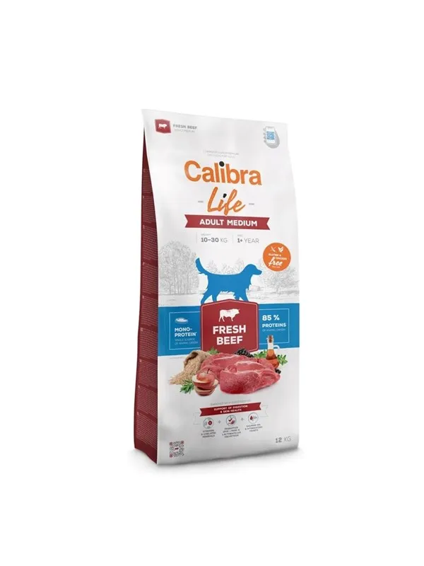 Calibra Dog Life Adult Medium Fresh Beef - dry dog food - 12kg