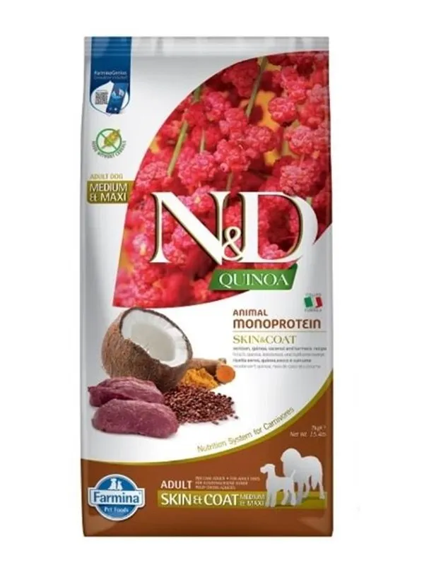Farmina N&D Quinoa Dog Skin&Coat Venison&Coconut Adult Medium&Maxi - dry dog food - 7 kg