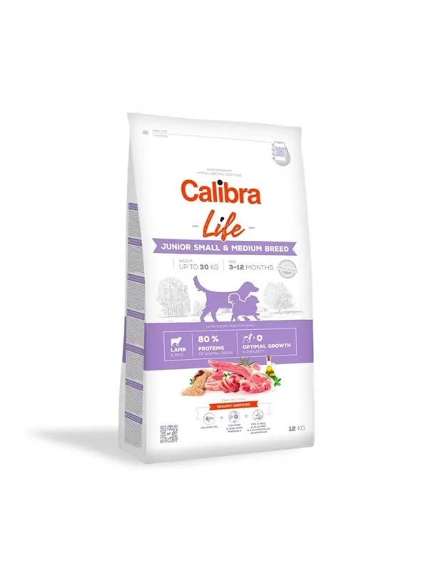 Calibra Life Junior Small&Medium breed Lamb - dry dog food - 12kg