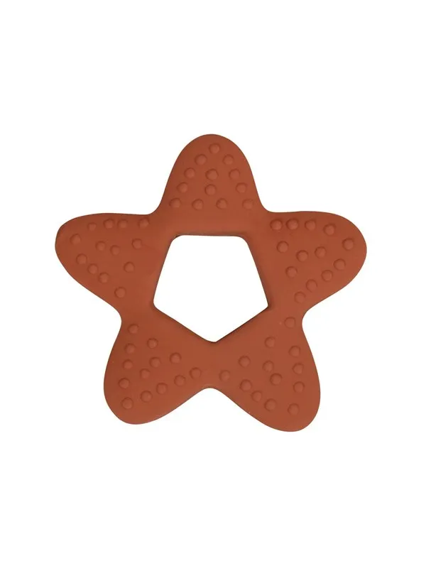 Filibabba Teether - Star natural rubber - rust