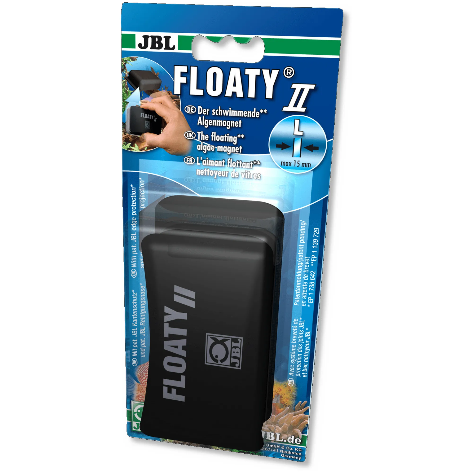 JBL Aqua Floaty II magnet f/15mm glas Large
