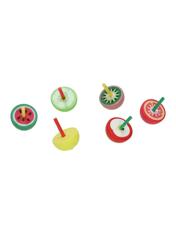 Duckiez Wooden Spinning Top Fruit Theme
