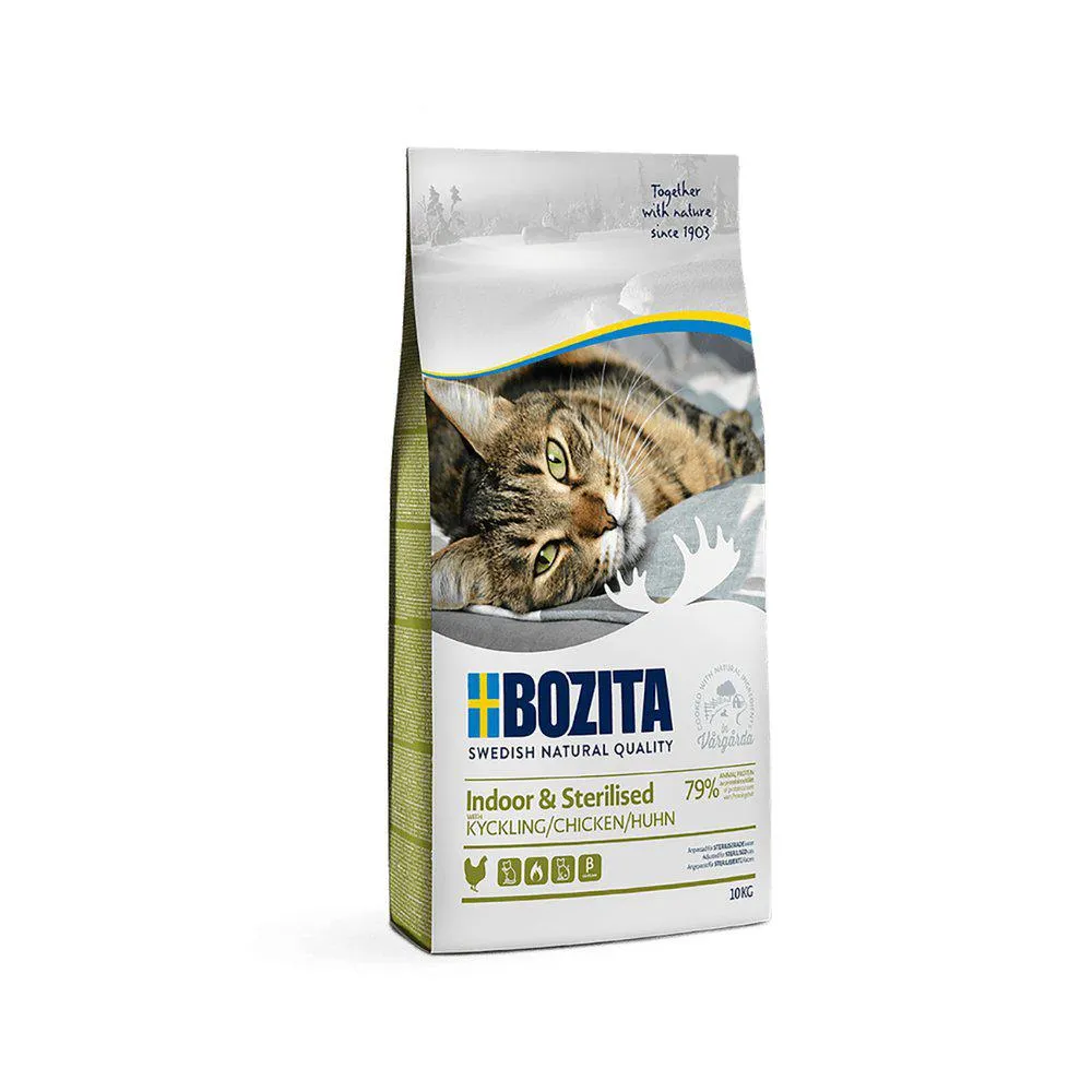 BOZITA Indoor & Sterilised Chicken - dry cat food - 10kg