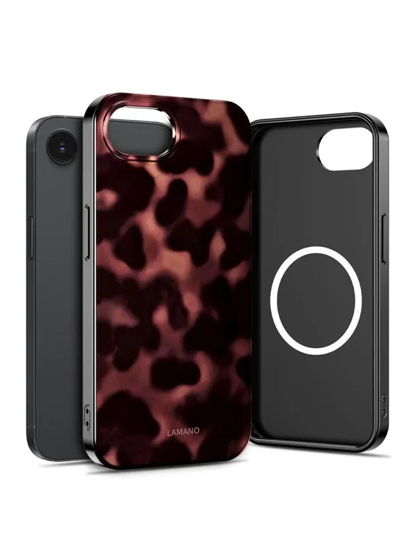 Tech-Protect  Lamano MagSafe Case for iPhone 16e / 17e - Black & Brown