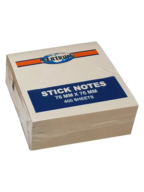 CENTRUM StickNotes 75*75mm. 400 sheets. Pastel yellow