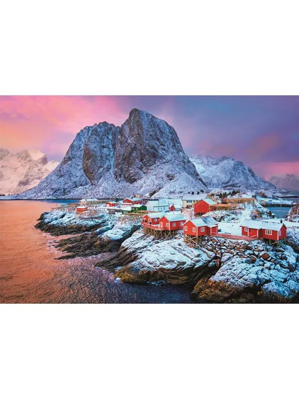 Clementoni Puslespil HQC Hamnøy Village 500 brikker Gulv