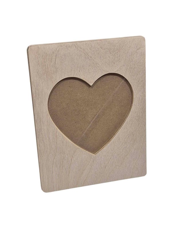 Playwood Wooden Photo Frame Heart