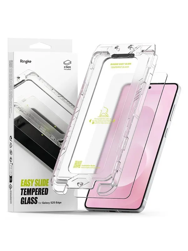 Ringke  Easy Slide 2-pack Tempered Glass for Samsung Galaxy S25 Edge - Clear
