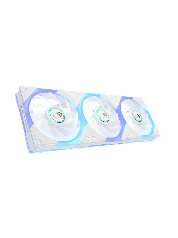 ASUS ROG EURUX GR120 ARGB White Reverse (3-pack) - Kabinettvifte - 120mm - Hvit med RGB-lys - 32 dBA