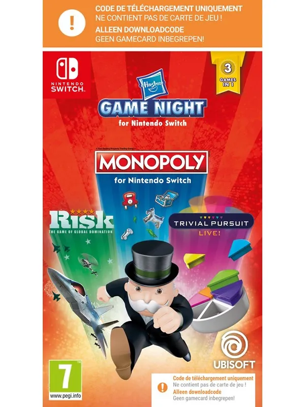 Hasbro Game Night (Code in a Box) - Nintendo Switch - Underholdning