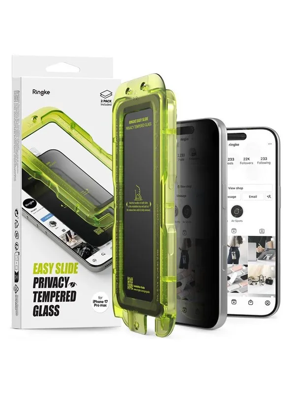 Ringke Easy Slide 2-pack Privacy Glass for iPhone 17 Pro Max