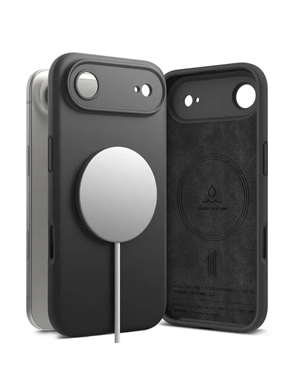 Ringke Silicone Magnetic MagSafe Case for iPhone 17 Air - Black