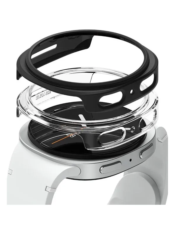 Ringke Slim 2-pack Case for Samsung Galaxy Watch 8 44mm - Clear-Black Matte