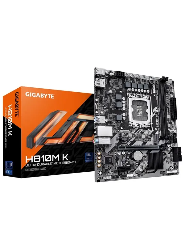 GIGABYTE H810M K Hovedkort - Intel H810 - Intel LGA1851 - DDR5 RAM - Micro-ATX