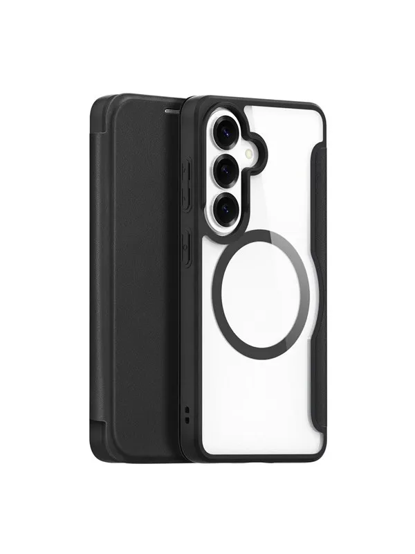 Dux Ducis Skin X Pro Wallet Case Compatible with MagSafe for Samsung Galaxy S26+ - Black