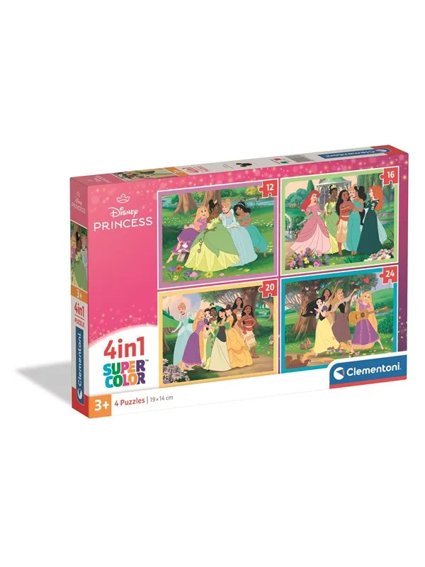 Clementoni Puzzle 4in1 Disney Princess (12 16 20 24 pieces) Gulv