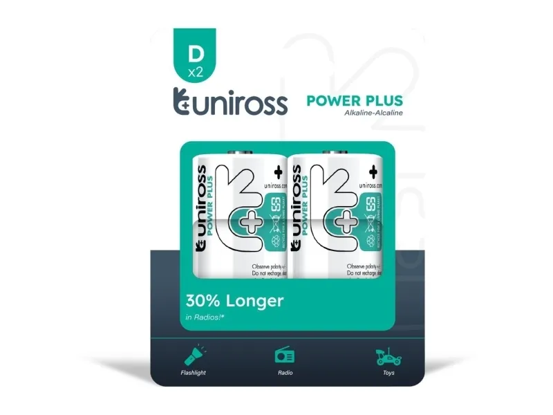 UNiROSS Power Plus Alkaline D/LR20 1.5V - PK2