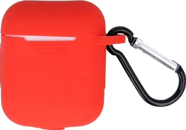 Airpods Beskyttelsesveske med krok, rød