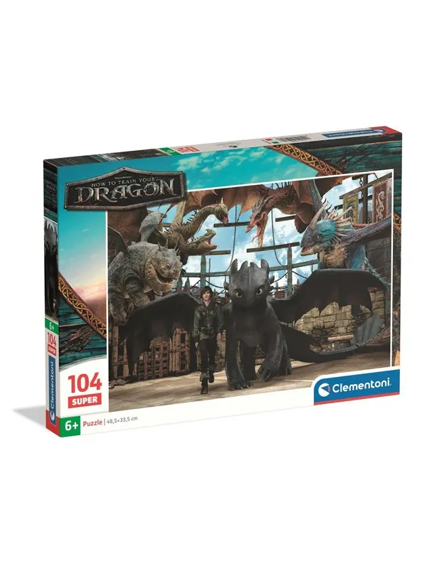 Clementoni Puzzle Super How To Train Your Dragon 104 pieces Gulv