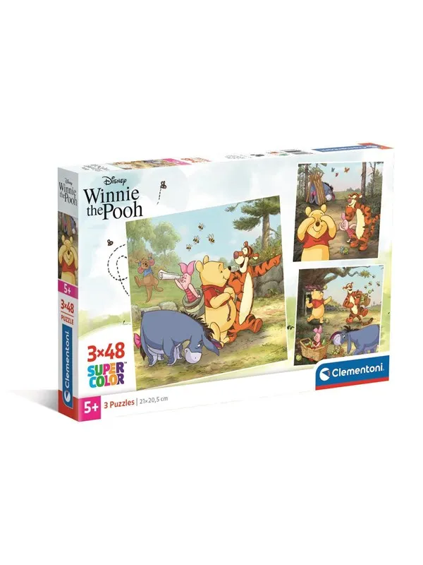 Clementoni Puzzle Square - Disney Winnie the Pooh 3x48 pieces Gulv