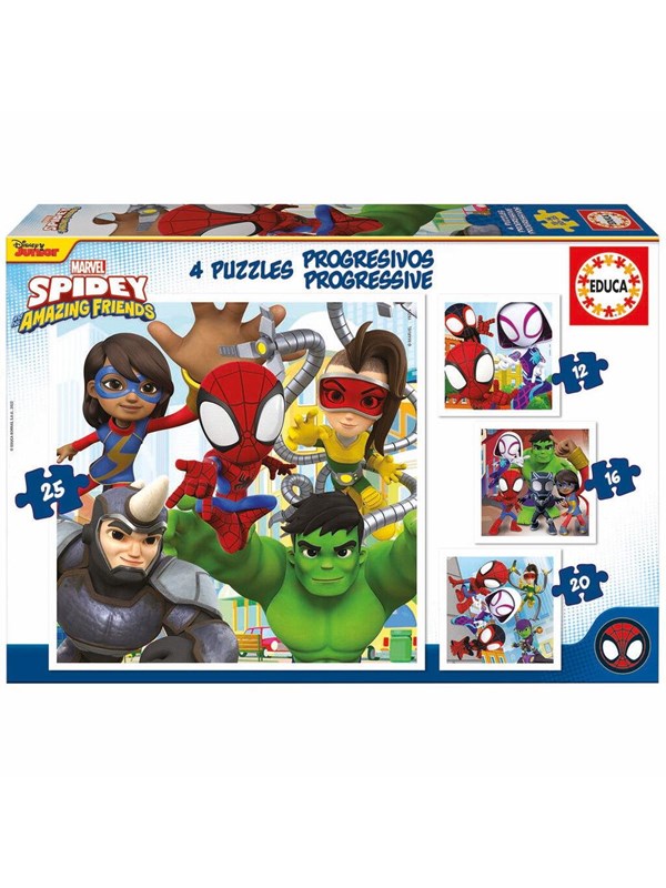 Educa 12-16-20-25 Progres. Spidey&Amazing Friends