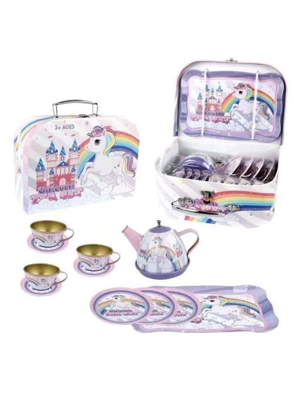 Magni Tea set in suitcase - unicorn
