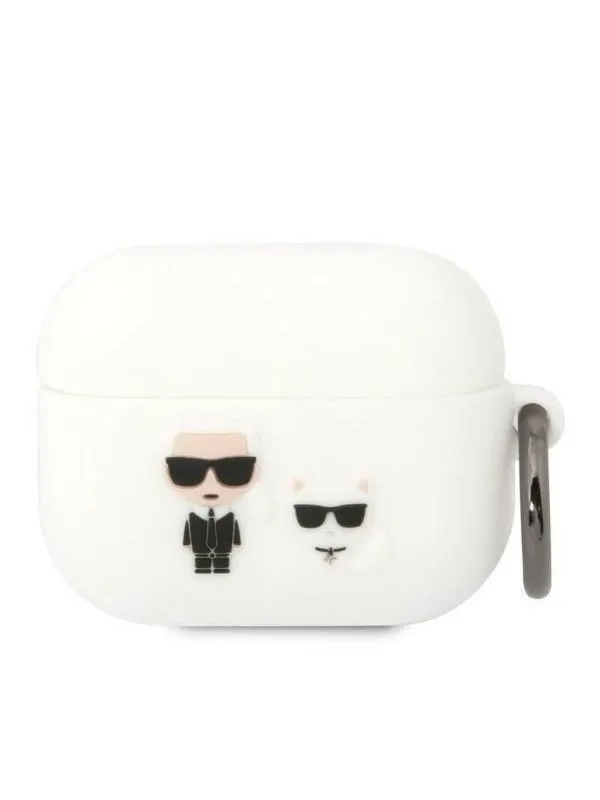 Karl Lagerfeld AirPods Pro Deksel 3D Logo Hvit
