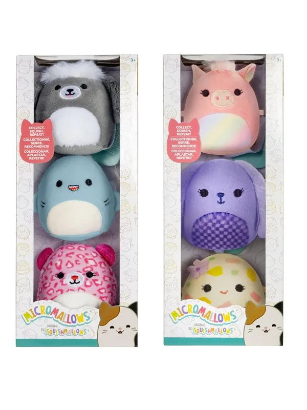 Squishmallows Micromallows 6 cm Plush 3 Pack S5 Asst