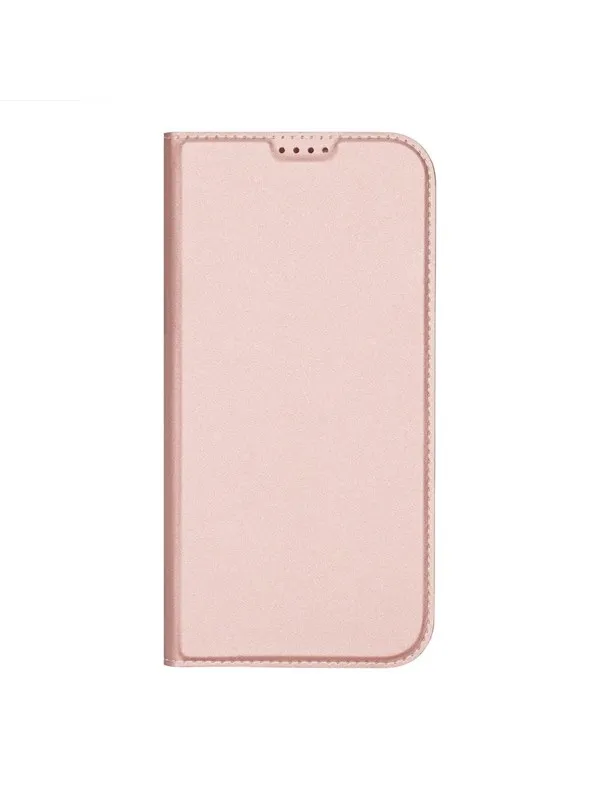 Dux Ducis Skin Pro Case for iPhone 16 Pro Max with Flip and Card Slot - Pink