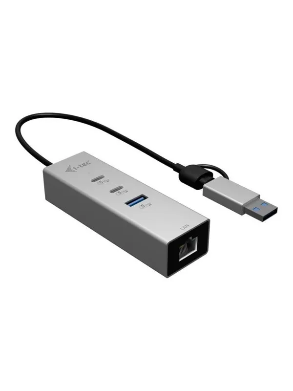 I-Tec - hub - 3 ports USB-hub - 3 porter - Grå