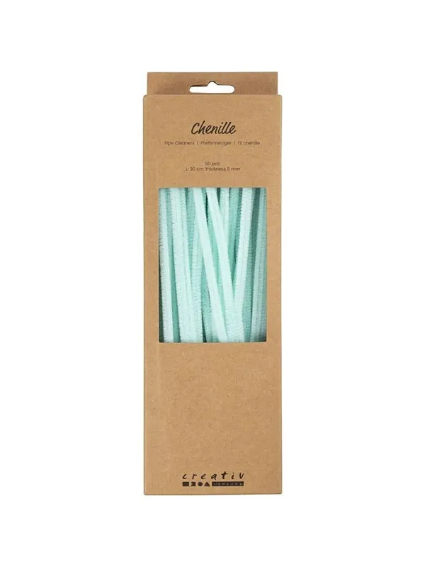 Creativ Company - Chenille 6mm x 30cm Light Turquoise - 50pcs.