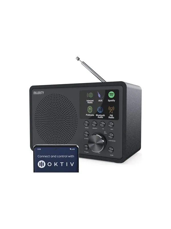 Majority Touro Bluetooth Internet + DAB+ RadioBlue - DAB+ radio - Svart