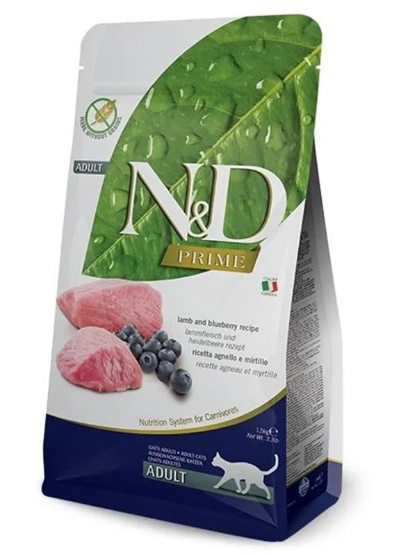 Farmina N&D Prime Lamb & Blueberry - dry cat food - 1.5kg