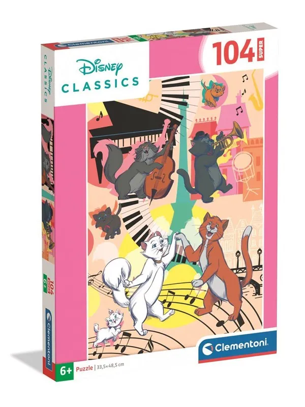 Clementoni Puzzle Super Aristocats 2026 104 pieces Gulv