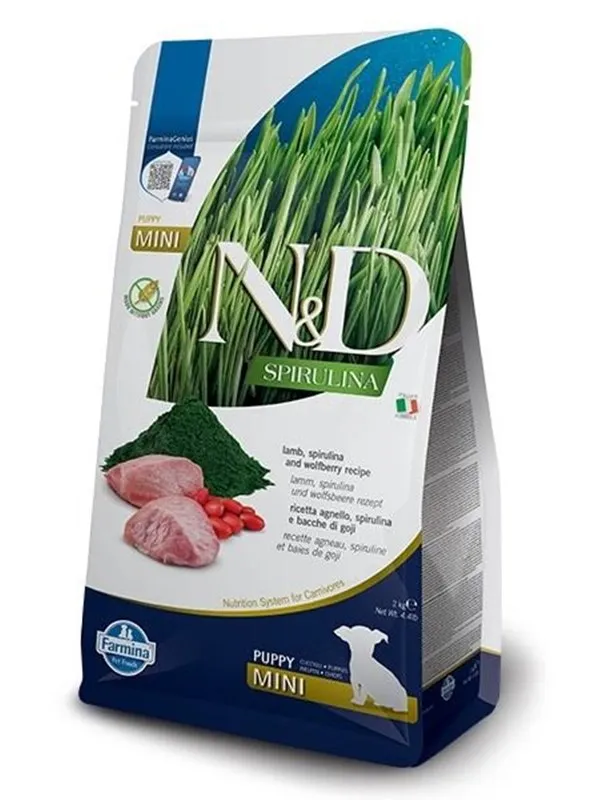 Farmina N&D Spirulina Lamb Puppy Mini - dry dog food - 2 kg