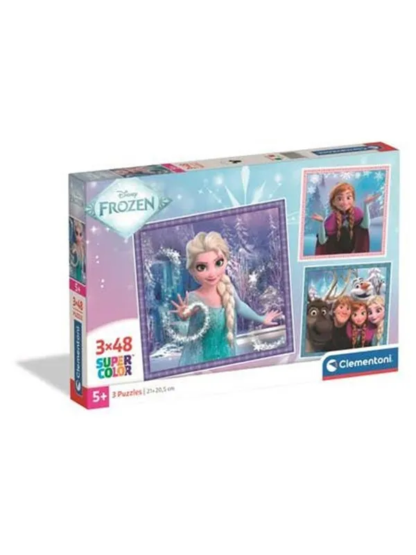 Clementoni Puzzle Square Frozen 3x48 pieces (2025) Gulv