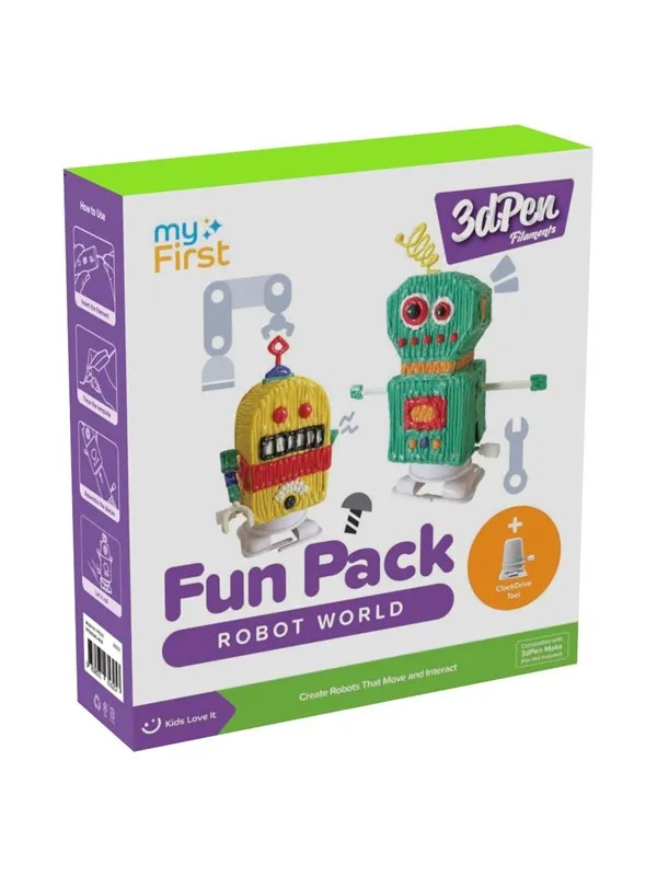 myFirst 3dPen Make Filaments Fun Pack Robot World