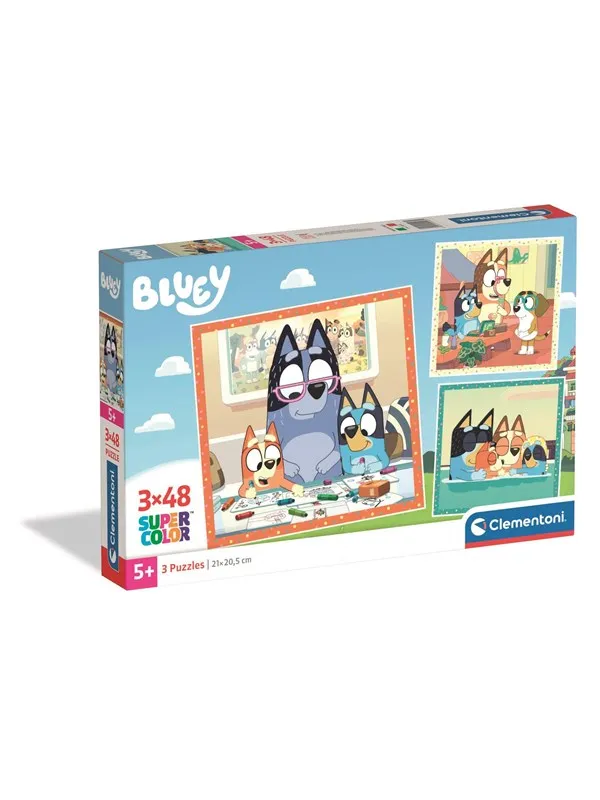 Clementoni Puzzle Bluey 2026 3x48 pieces Gulv
