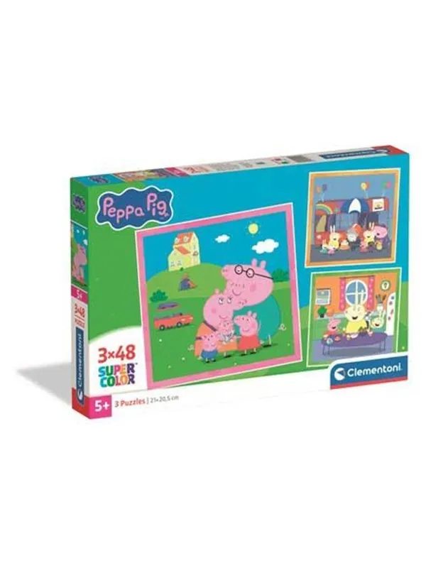 Clementoni Puzzle Peppa Pig 2026 3x48 pieces Gulv
