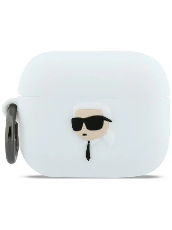 Karl Lagerfeld Silicone Karl Head 3D Case for AirPods Pro 3 - White