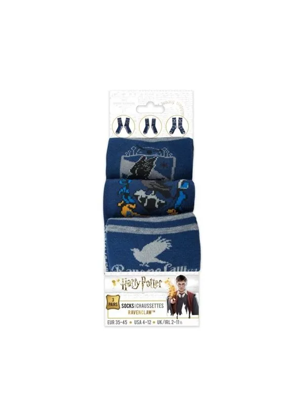 Harry Potter - Socks Set of 3 Ravenclaw ADULT (35-45) - Sokker