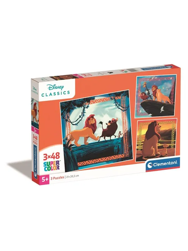 Clementoni Puzzle Square - The Lion King 3x48 pieces Gulv
