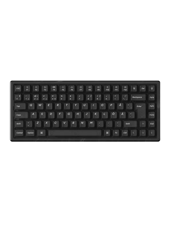 Keychron K2 HE Resin Special Edition Wireless Tri-Mode - Gamingtastatur - Uten numpad - Nordisk - Svart