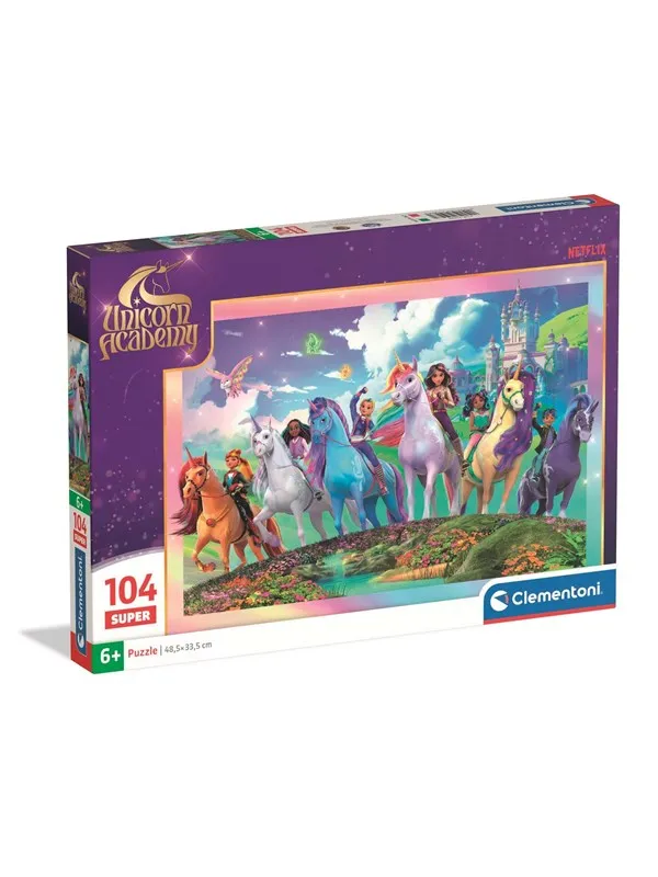 Clementoni Puzzle Super Unicorn Academy -1- 104 pieces Gulv