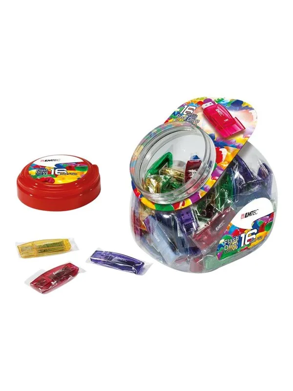 Emtec C410 Color Mix Candy jar - 16GB - Minnepenn
