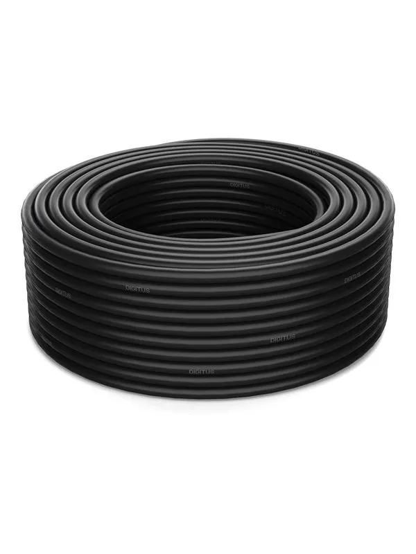 DIGITUS Professional installation cable - 50 m - black RAL 9005 - Svart
